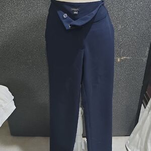 Navy Blue High-Waisted Pants